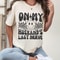 On My Husbands Last Nerve Shirt Funny Retro Wife Comfort Colors Graphic Tee 0