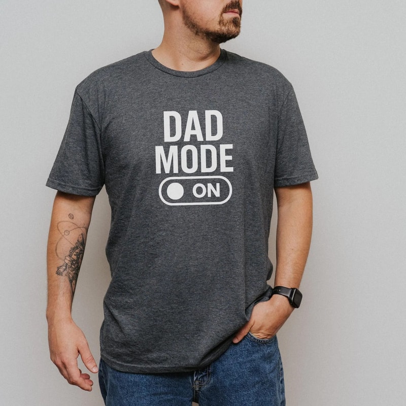 Dad Mode On Shirt Funny Minimalist Fathers Day Tee For Dads 1