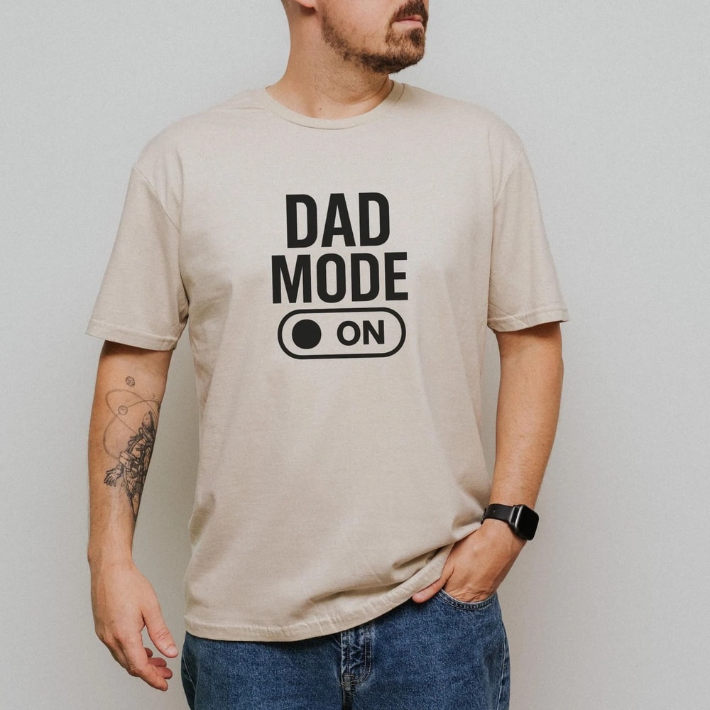 Dad Mode On Shirt Funny Minimalist Fathers Day Tee For Dads 2