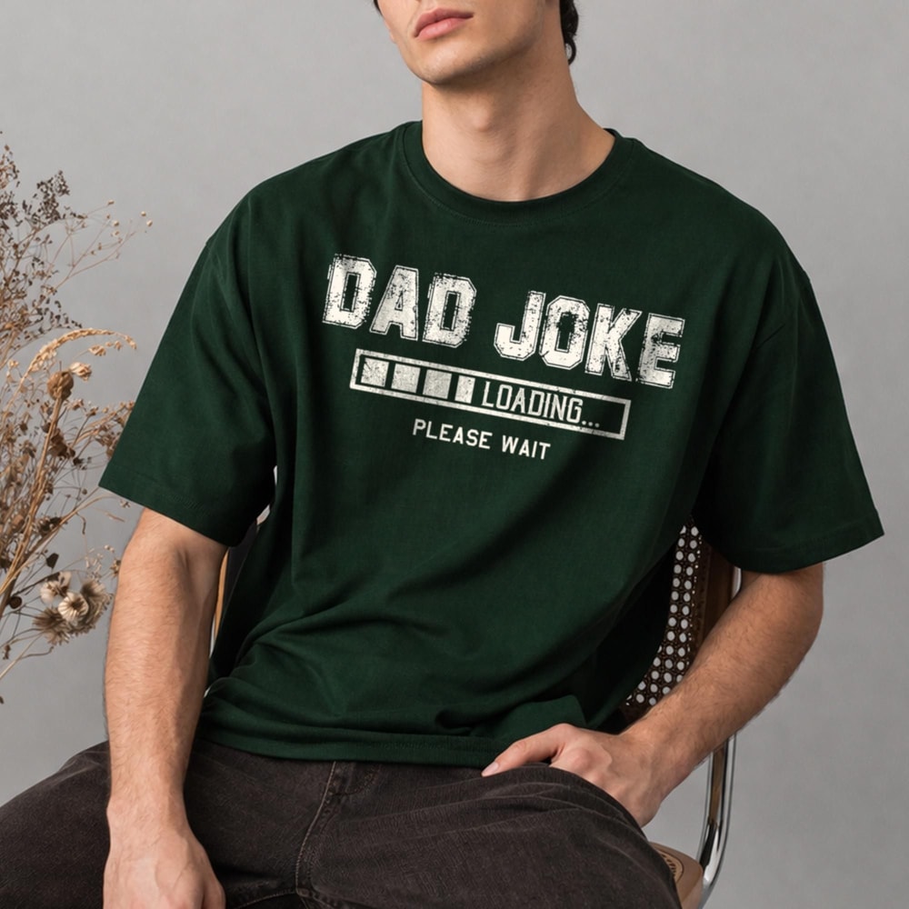 Dad Joke Loading Funny Fathers Day Shirt Humor Graphic Tee 1