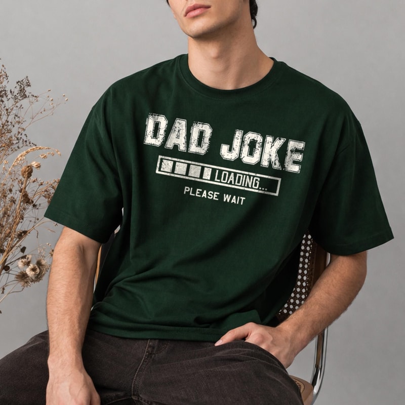 Dad Joke Loading Funny Fathers Day Shirt Humor Graphic Tee 1