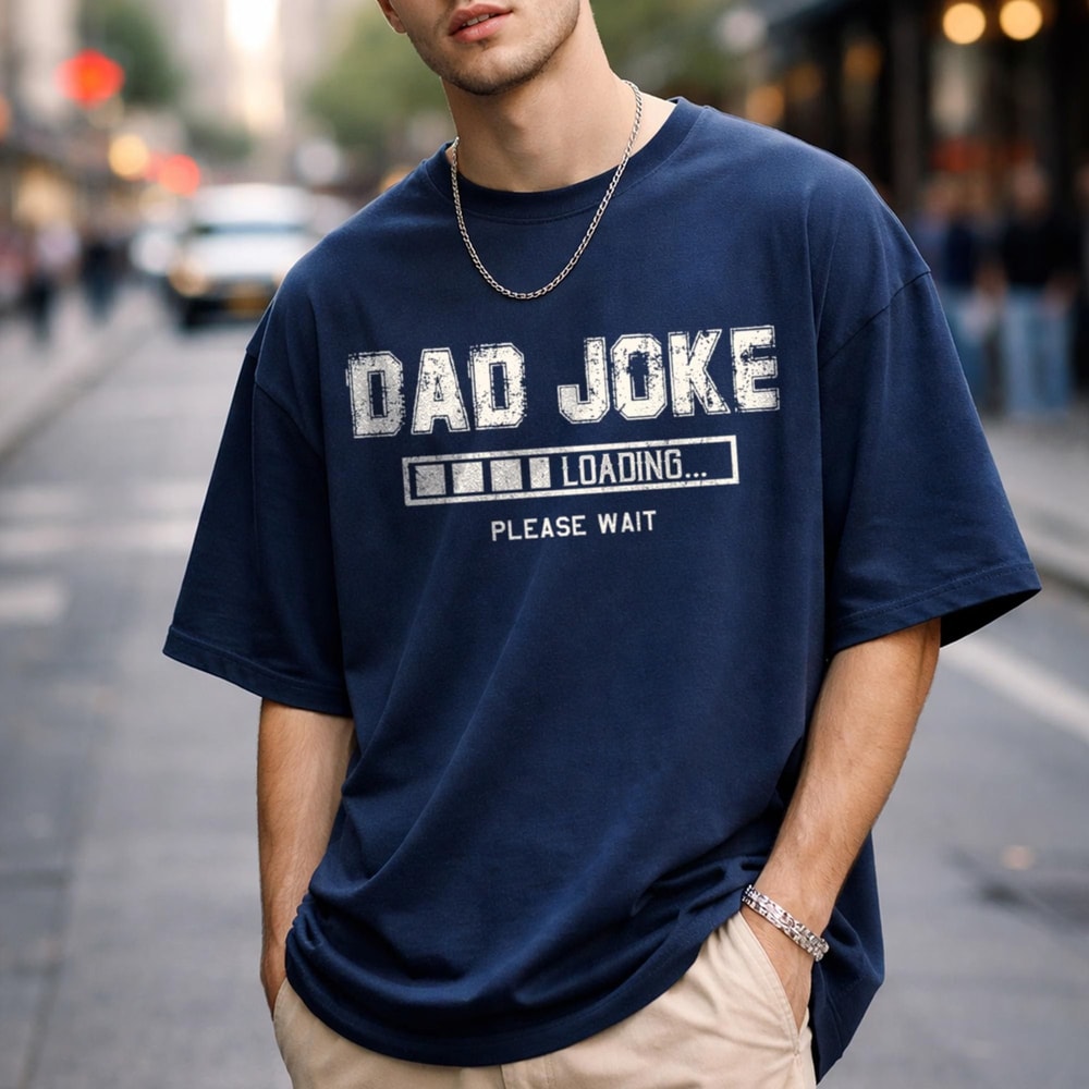 Dad Joke Loading Funny Fathers Day Shirt Humor Graphic Tee 2