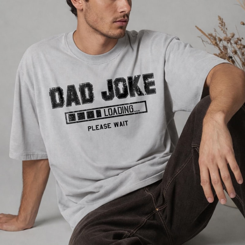 Dad Joke Loading Funny Fathers Day Shirt Humor Graphic Tee 3