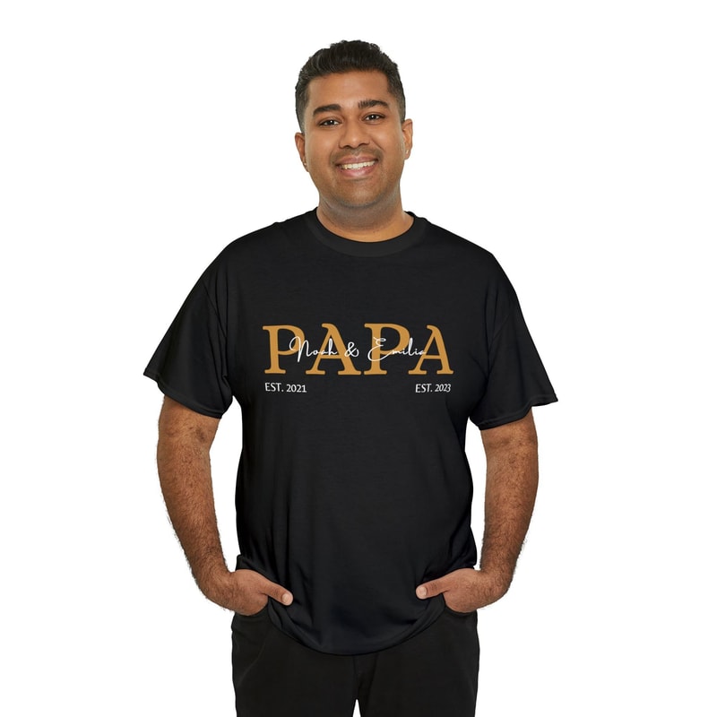 Personalized Dad Shirt Custom Name Fathers Day Gift Tee 1