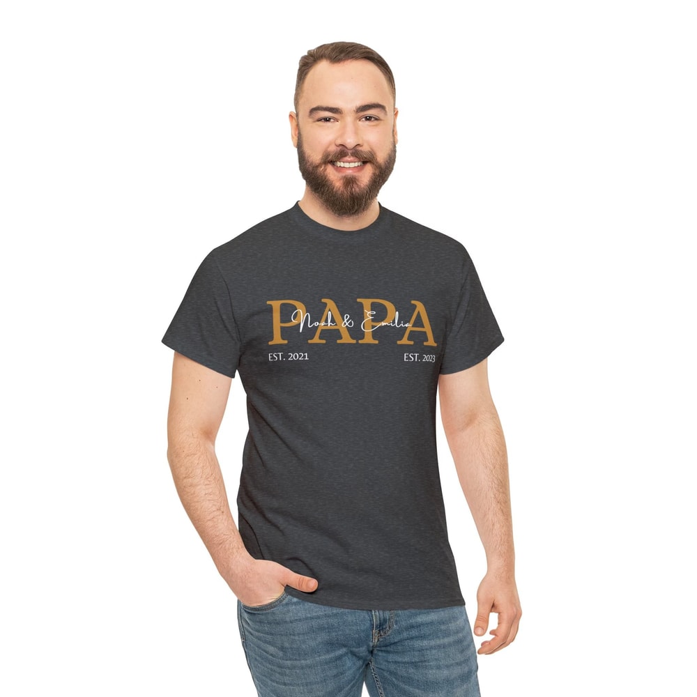Personalized Dad Shirt Custom Name Fathers Day Gift Tee 3