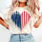 Patriotic Shirt 4th Of July Shirt For Women American Flag Heart Tee USA Freedom Graphic T Shirt Mem 1