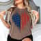 Patriotic Shirt 4th Of July Shirt For Women American Flag Heart Tee USA Freedom Graphic T Shirt Mem 3