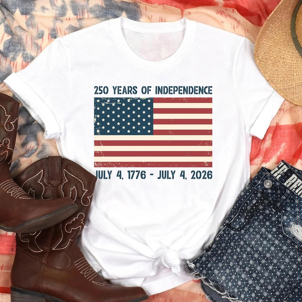 250 Years Of Independence Shirt 1776 America Patriotic Tee 1