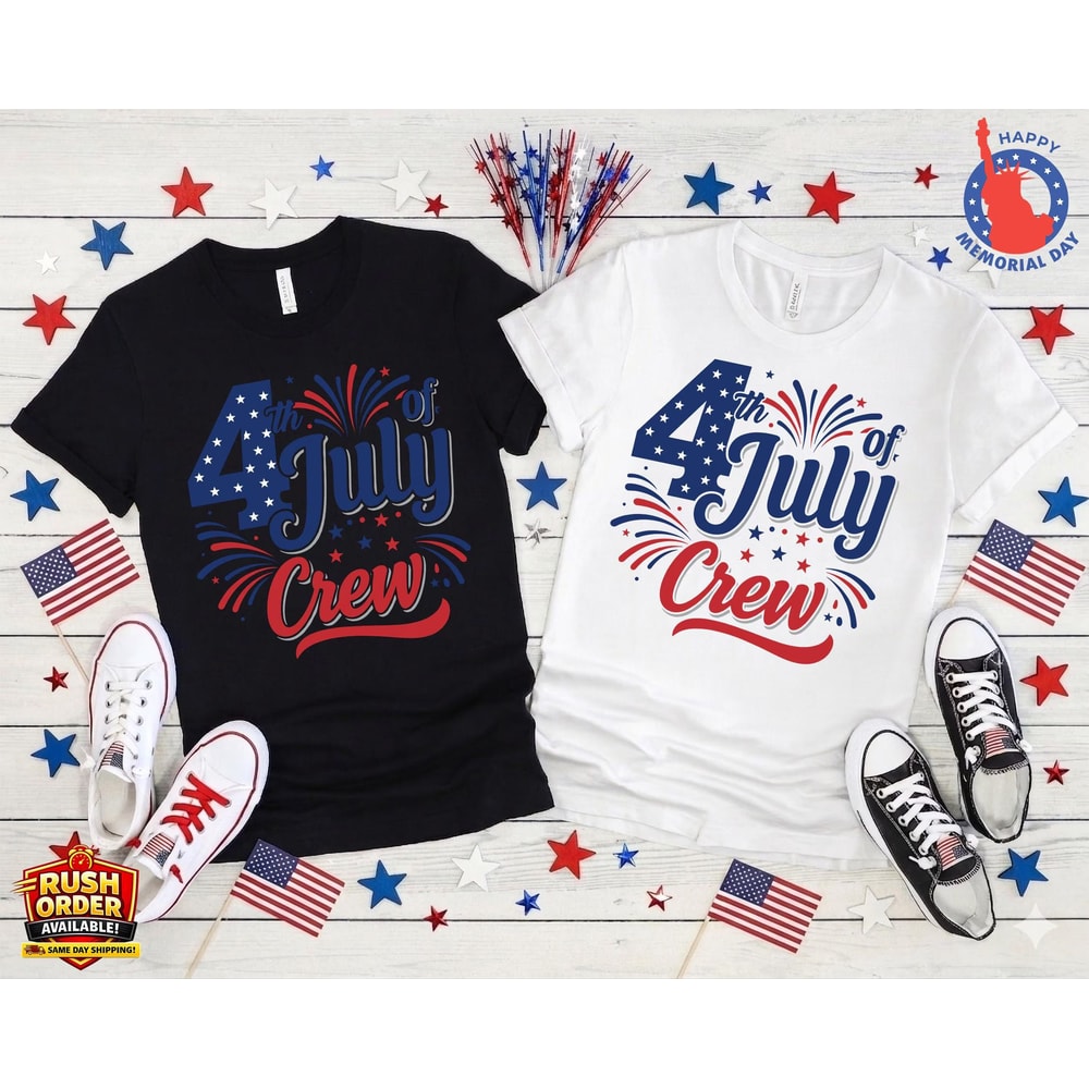 4th Of July Crew Shirt 2026 Patriotic USA Independence Day Tee 2
