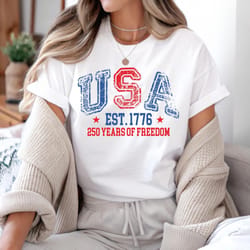 usa 250th anniversary shirt 1776 2026 patriotic 4th of july tee