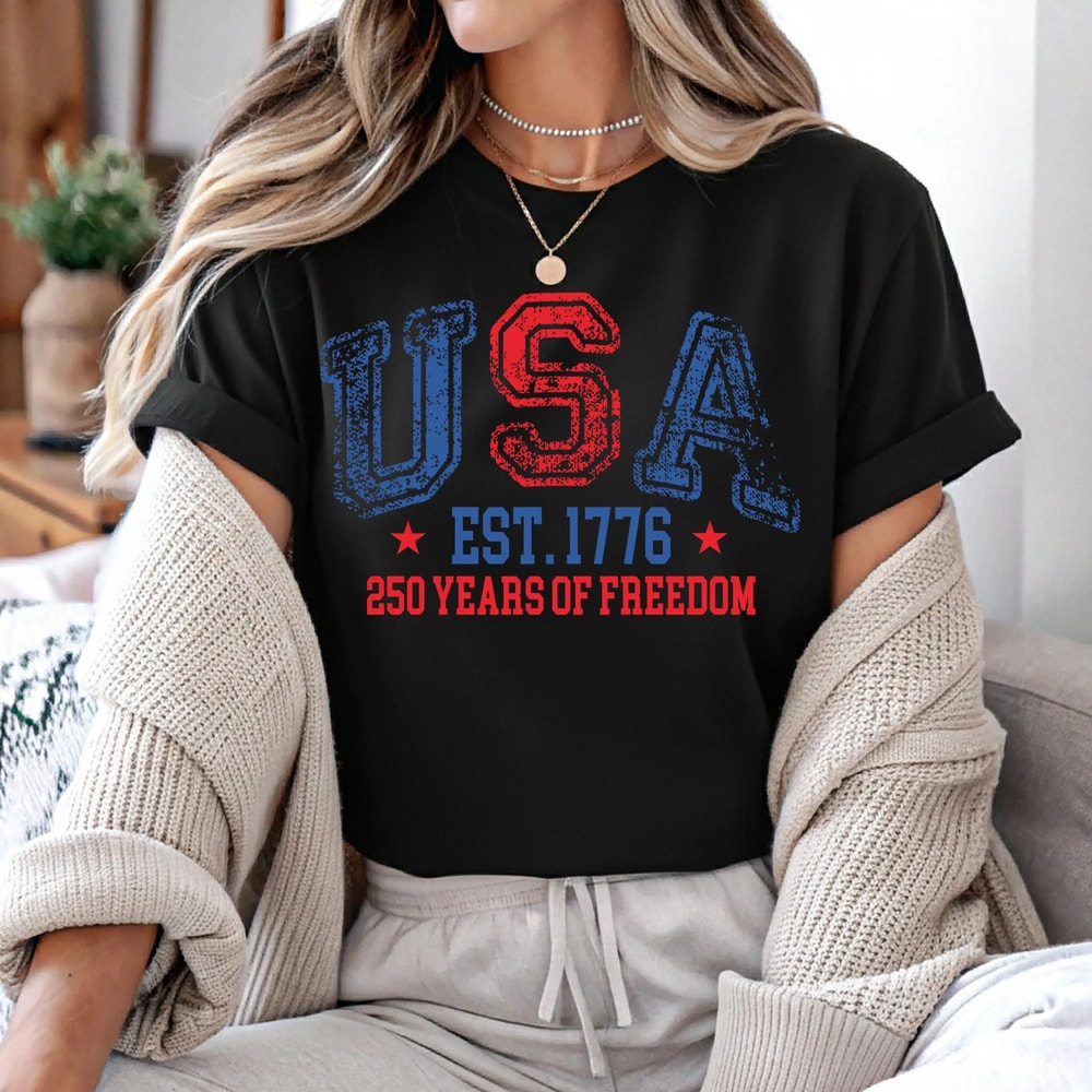 USA 250th Anniversary Shirt 1776 2026 Patriotic 4th Of July Tee 2