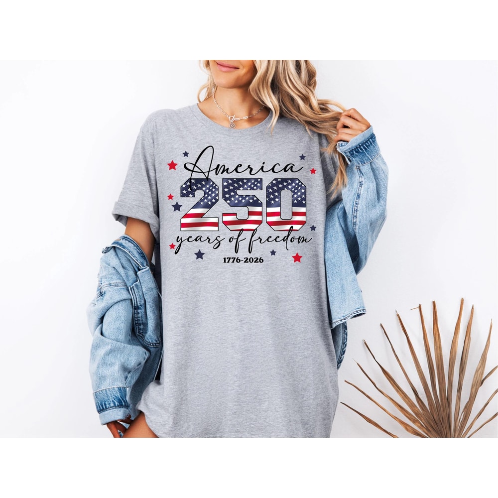 USA Birthday Shirt America 17762026 250th Anniversary Patriotic Flag Tee 1