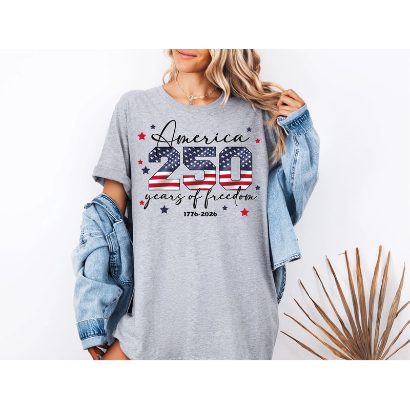 USA Birthday Shirt America 17762026 250th Anniversary Patriotic Flag Tee 1