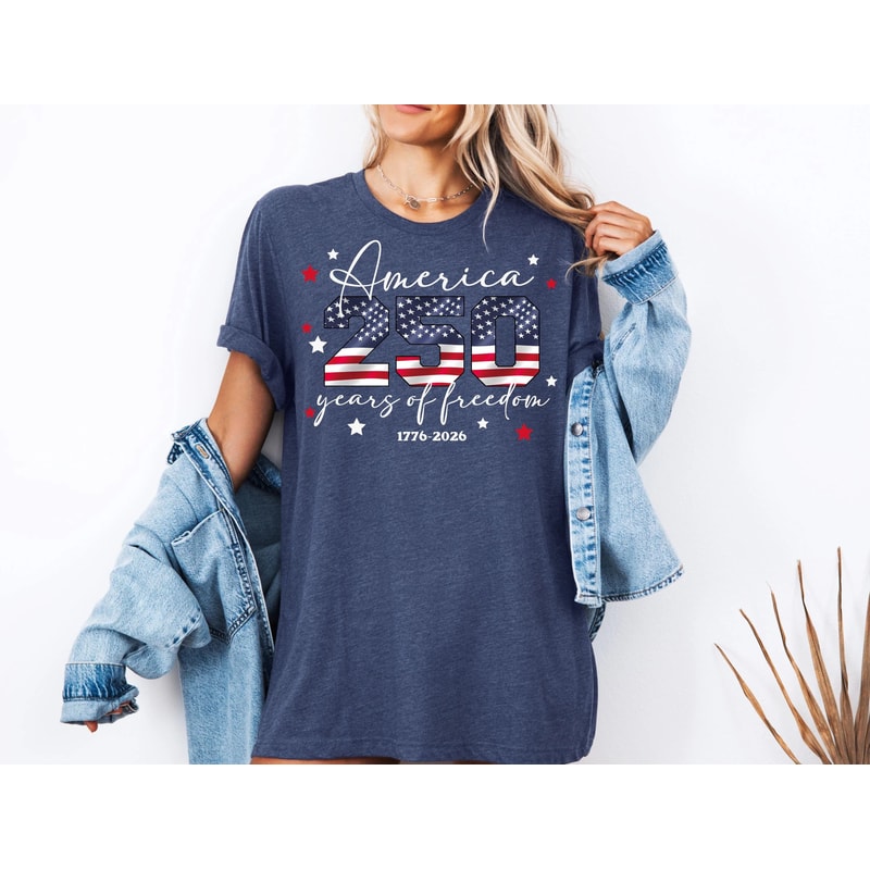USA Birthday Shirt America 17762026 250th Anniversary Patriotic Flag Tee 4
