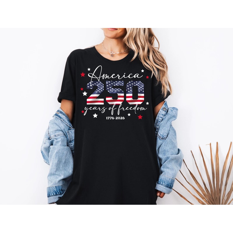 USA Birthday Shirt America 17762026 250th Anniversary Patriotic Flag Tee 5