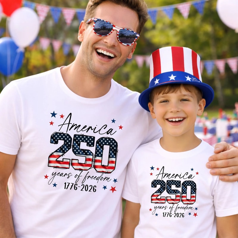 USA 250th Anniversary Shirt 1776 2026 Patriotic 4th Of July Tees 0