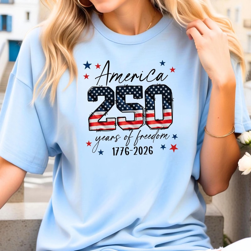 USA 250th Anniversary Shirt 1776 2026 Patriotic 4th Of July Tees 1