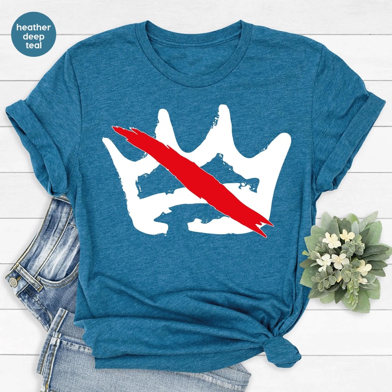 No Kings In America Shirt Anti Trump Protest Democracy Tee 0