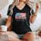 Womens Patriotic V Neck Shirt 250 Years Of Freedom Floral America Tee 1