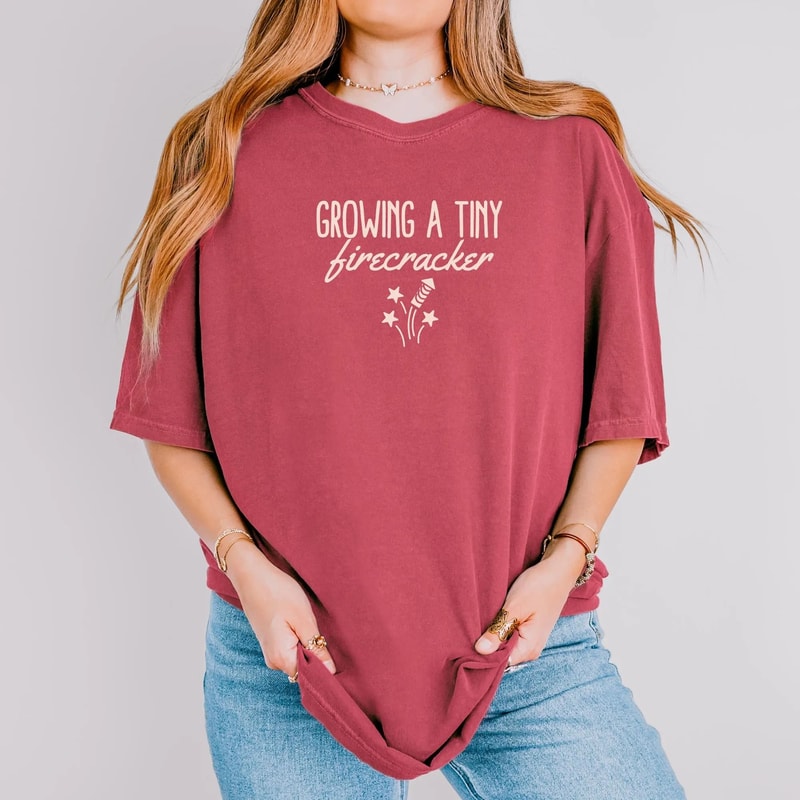 4th Of July Pregnancy Announcement Shirt Baby Arriving Patriotic Mom Tee 0