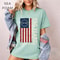 Vintage USA Flag Quarter Millennial Shirt America 250 Patriotic Retro Tee 0