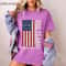 Vintage USA Flag Quarter Millennial Shirt America 250 Patriotic Retro Tee 2