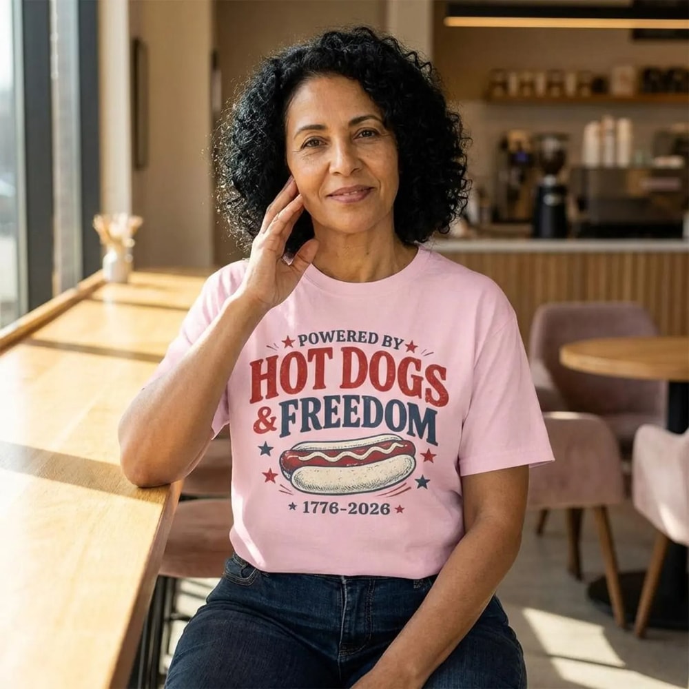 Hot Dogs And Freedom Shirt Comfort Colors Funny Patriotic BBQ Tee 2