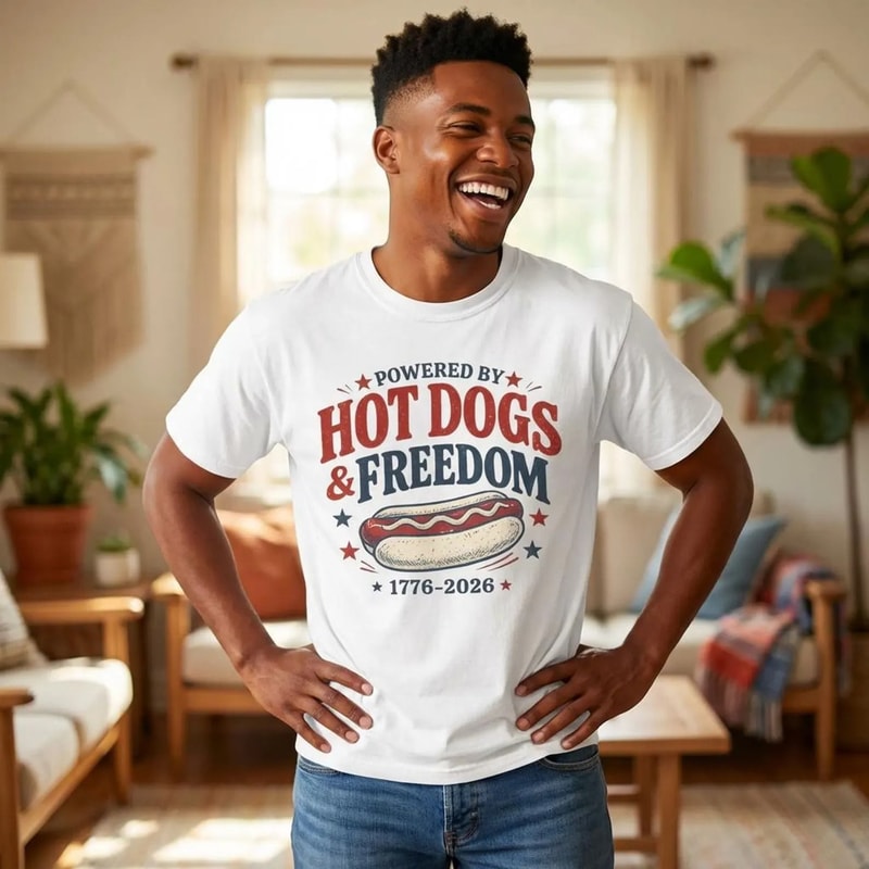 Hot Dogs And Freedom Shirt Comfort Colors Funny Patriotic BBQ Tee 3