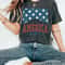 Comfort Colors USA Flag Retro Patriotic 4th Of July Graphic Tee 1