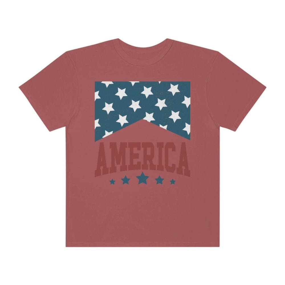 Comfort Colors USA Flag Retro Patriotic 4th Of July Graphic Tee 2