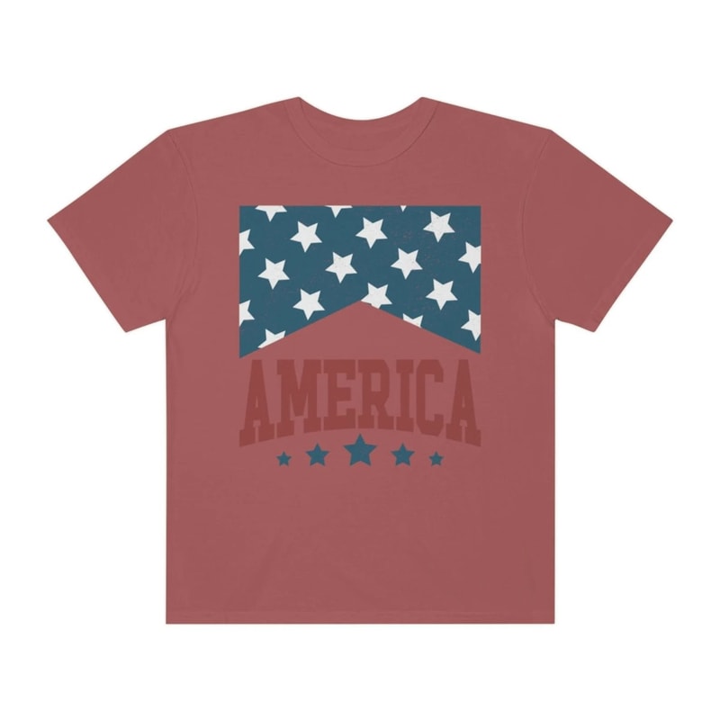 Comfort Colors USA Flag Retro Patriotic 4th Of July Graphic Tee 2