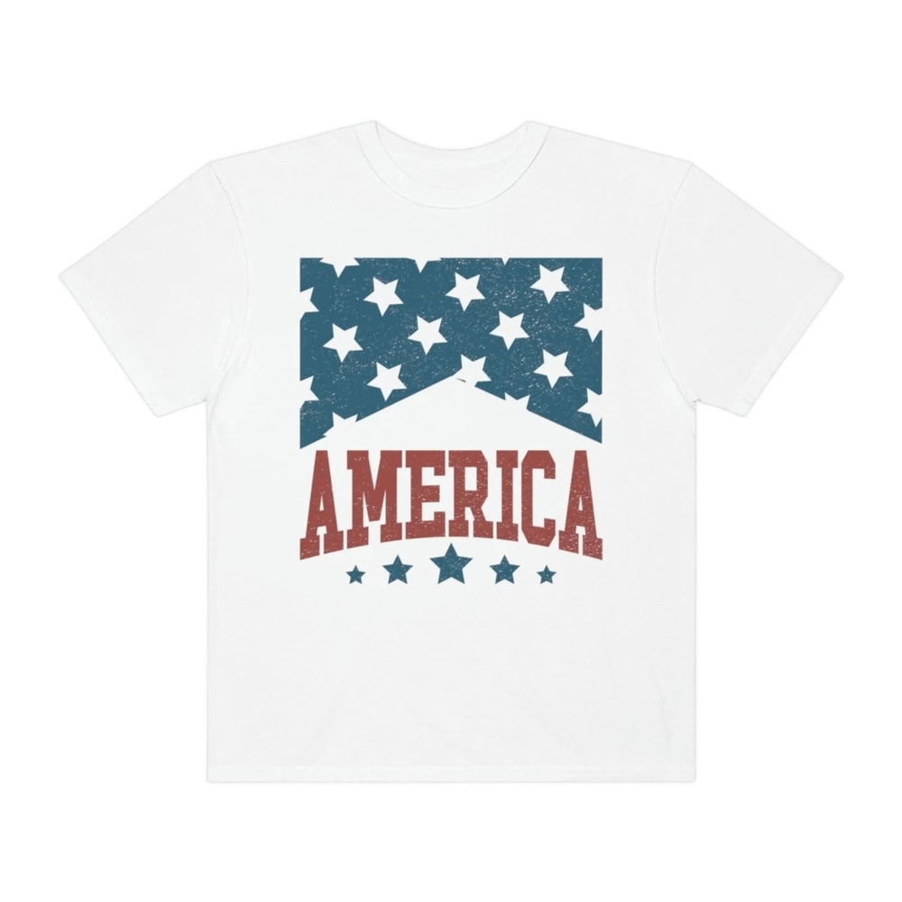 Comfort Colors USA Flag Retro Patriotic 4th Of July Graphic Tee 3