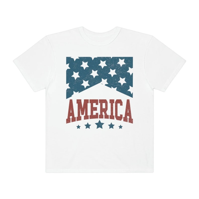 Comfort Colors USA Flag Retro Patriotic 4th Of July Graphic Tee 3