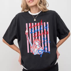 sweet land of liberty patriotic stripes vintage america graphic tee