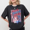 Sweet Land Of Liberty Patriotic Stripes Vintage America Graphic Tee 0