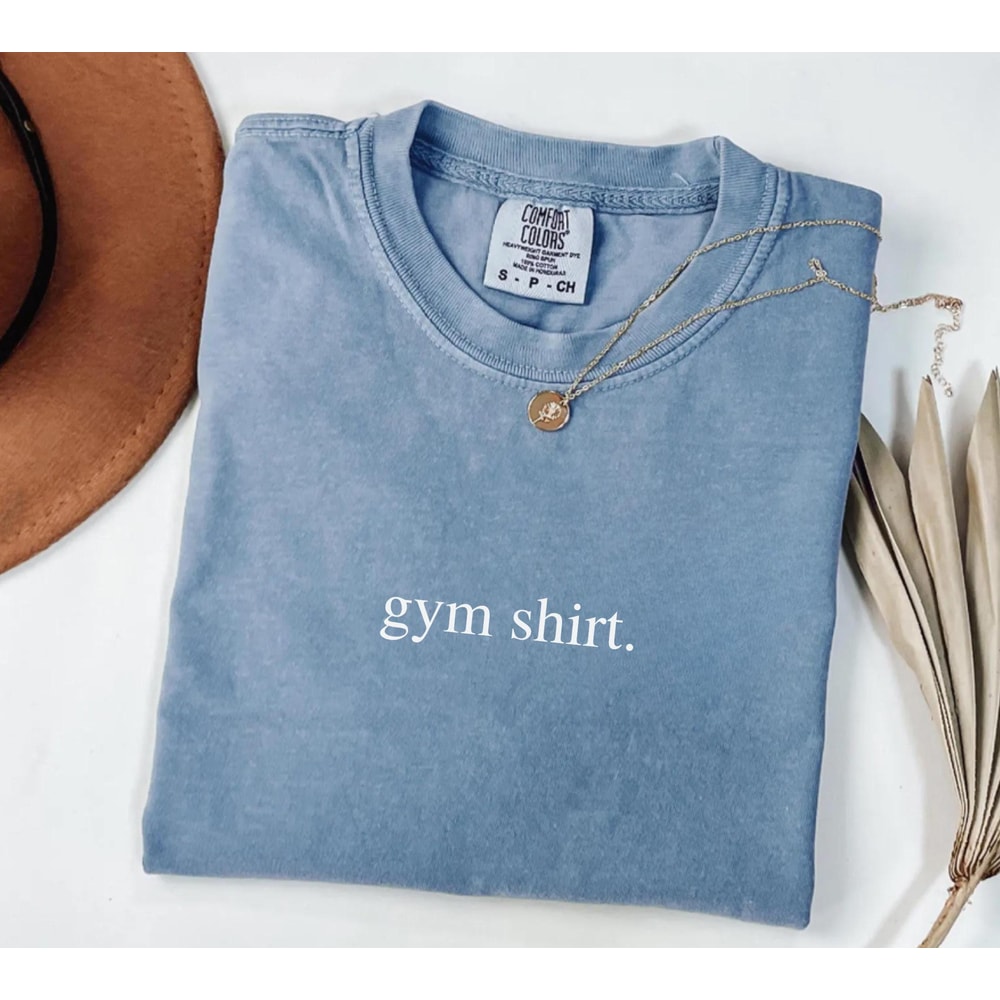 Comfort Colors Gym Shirt Relaxed Fit Pump Cover Women Oversized Workout Tee 3