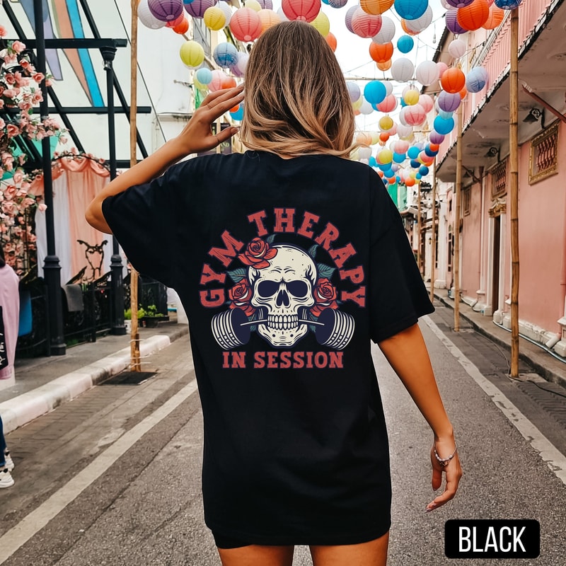 Gym Therapy In Session Shirt Comfort Colors Oversized Pump Cover Muscle Mommy Gym Tee 3