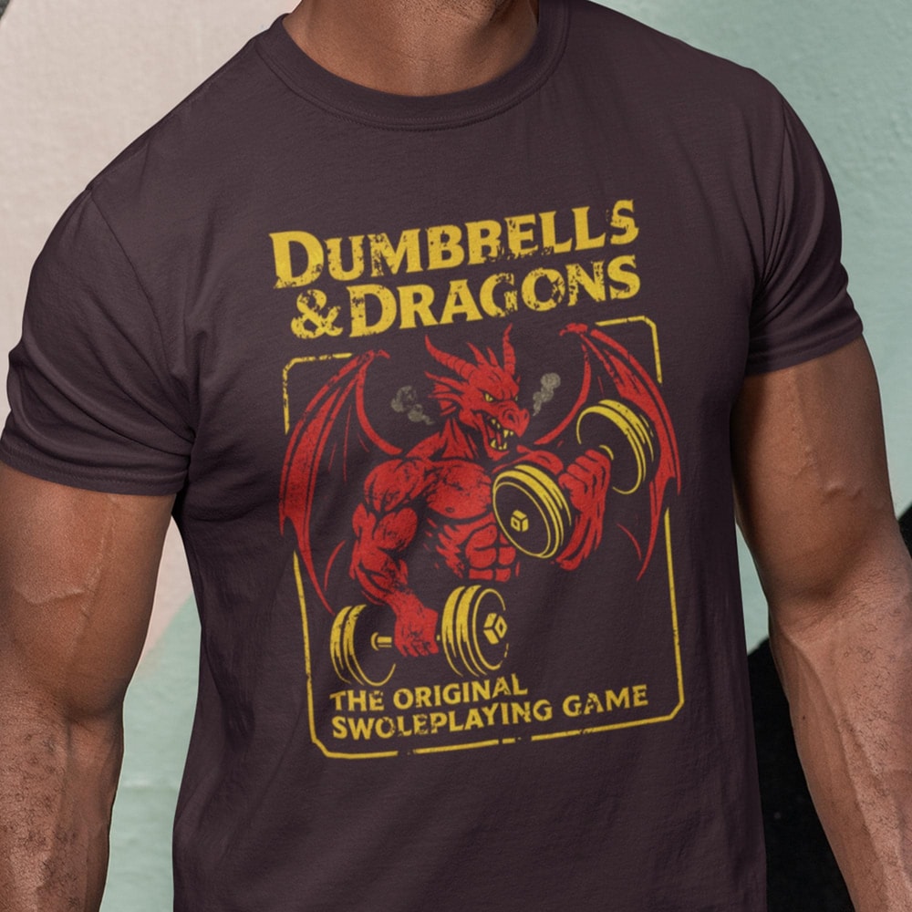 Funny Gym DnD Shirt Dungeons Dragons Workout Tee Swole Dungeon Master Gift Shirt 1