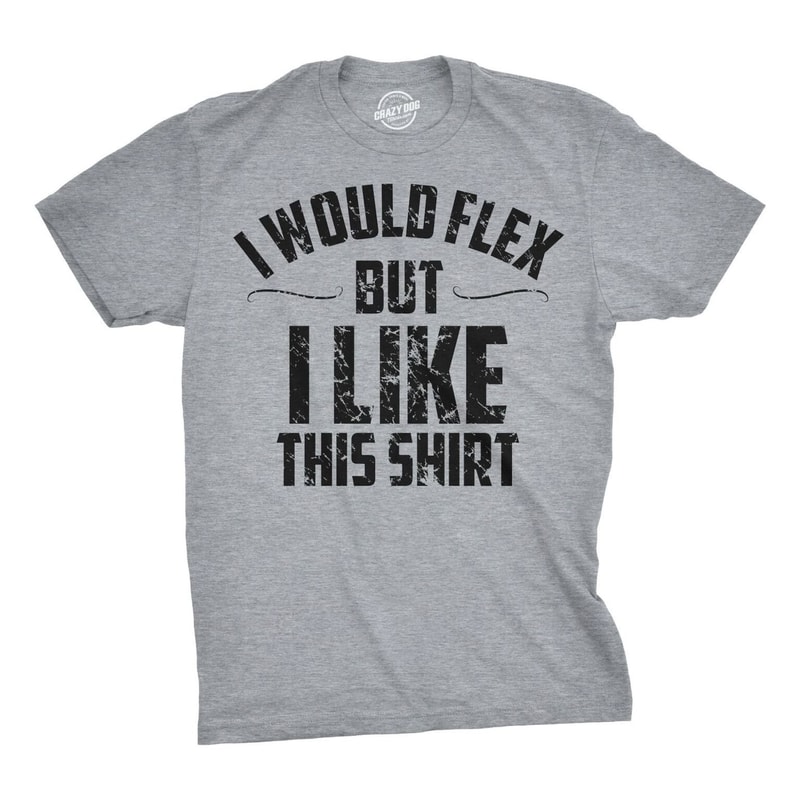Funny Mens Gym Shirt I Would Flex But I Like This Shirt Workout Tee Gym Humor Shirt 0