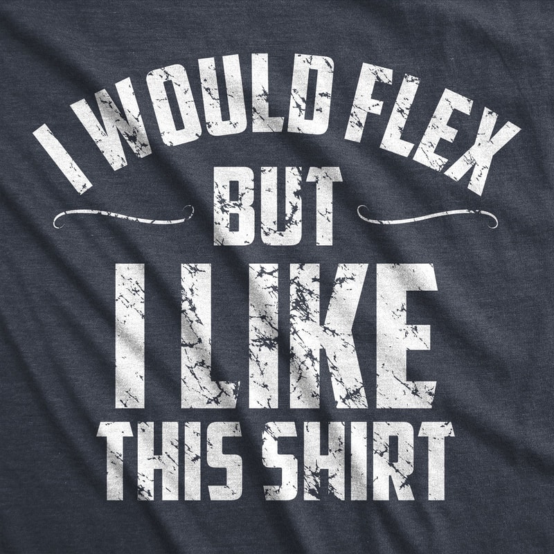 Funny Mens Gym Shirt I Would Flex But I Like This Shirt Workout Tee Gym Humor Shirt 2
