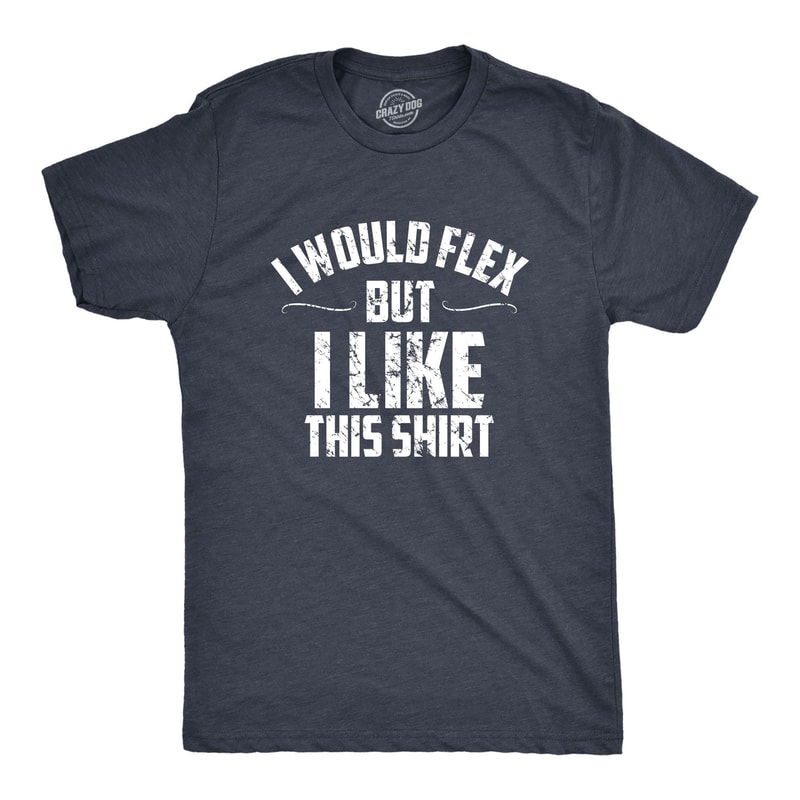 Funny Mens Gym Shirt I Would Flex But I Like This Shirt Workout Tee Gym Humor Shirt 4
