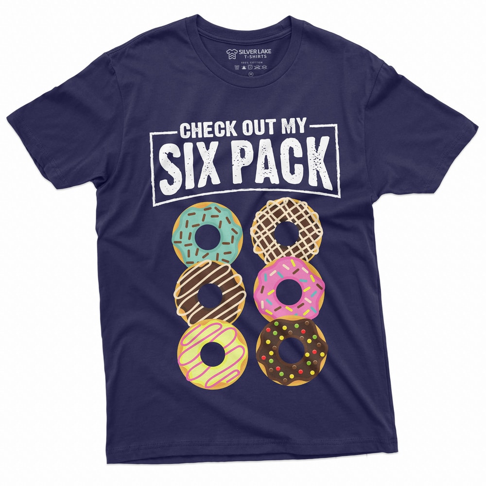 Check Out My Six Pack Shirt Funny Donut Gym Tee Workout Humor Fitness Graphic TShirt 3