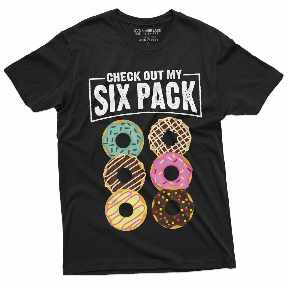 Check Out My Six Pack Shirt Funny Donut Gym Tee Workout Humor Fitness Graphic TShirt 0