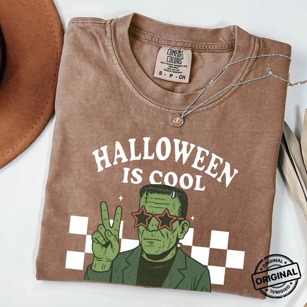Halloween Is Cool Retro Graphic T Shirt Funny Spooky Season Tee Vintage Horror Movie Inspired Fall 4