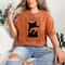 Black Cat Tarot Card Shirt Gothic Halloween Tee Witchy Cat Graphic T Shirt Spooky Season Alternativ 3