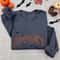 Spooky Boo Halloween Sweatshirt Cute Embroidered Fall Crewneck Bat Pumpkin Patch Matching Spooky Se 1