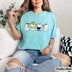 cute ghost summerween shirt funny halloween ghost tee spooky summer graphic t shirt retro halloween outfit