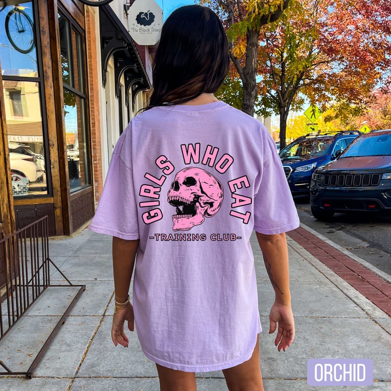 Girls Who Eat Shirt Comfort Colors Oversized Gym Shirt Pump Cover Fitness Gym Lover Tee 0