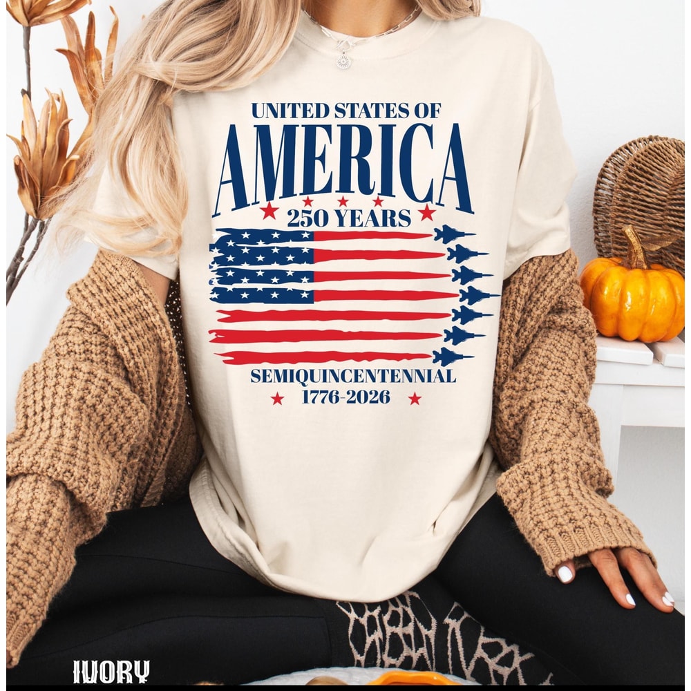 250th Anniversary USA Flag 4th Of July American Independence Graphic TShirt 0