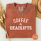 Coffee And Deadlifts Gym TShirt Powerlifting Coffee Lover Workout Tee 2